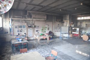 FIRE DAMAGE TO CLASSROOM IN HAIFA