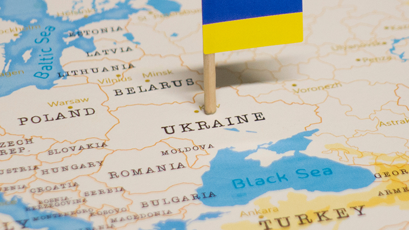 Map with Ukraine